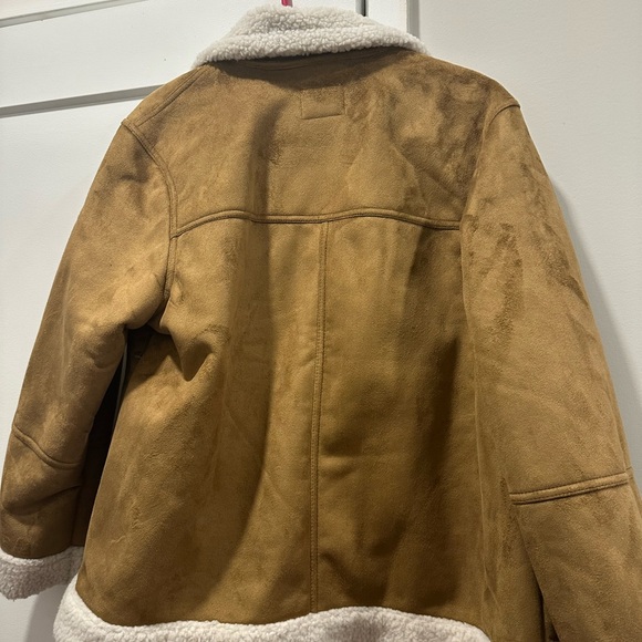 Brown and Cream Shearling Jacket - Picture 2 of 5
